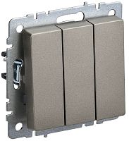 Выключатель без рамки IEK Brite ВС10-3-0-БрШ 3-кл. шампань картинка